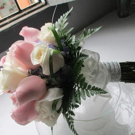 Bouquet de novia con rosado