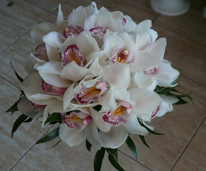Bouquet de novia con orquideas